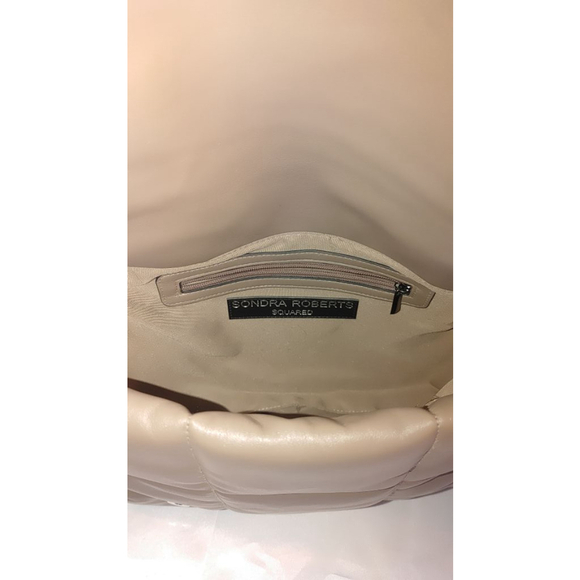 sondra roberts squared quilted leather bag - Picture 6 of 6